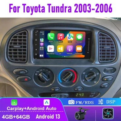 Radio estéreo GPS para auto Toyota Tundra 2003-2006 7" Android 13 Apple Carplay Foto 1 de 4