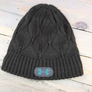 Under Armour Cable Knit Lined Beanie Women's One Size Dark Gray 10012 - Picture 1 of 4