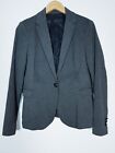 Zara Ladies Jacket Size Medium 10 12 Grey Dark Tailoring Work Kk831
