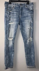 Jean homme American Eagle Next Level AirFlex slim droit vieilli - Photo 1/8