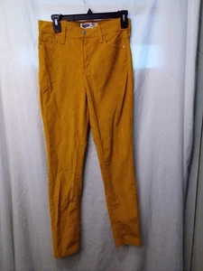 Pantalones de pana OLd azul marino para mujer 6 RockStar súper ajustados tiro alto amarillo mostaza - Imagen 1 de 14