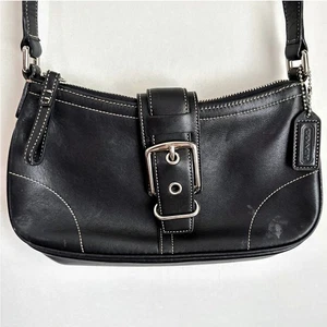 COACH Hampton 7540 Black Demi Buckle SOHO Crossbody Mini Bag Vintage Y2K - Picture 1 of 16