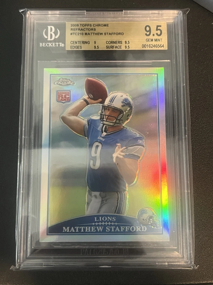 2009 Topps Chrome - Matthew Stafford #TC210 Refractor (RC) - Image 1 of 2