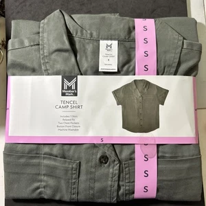 Member's Mark Women's Tencel Pockets Camp Collar Shirt Size S New - Picture 1 of 9