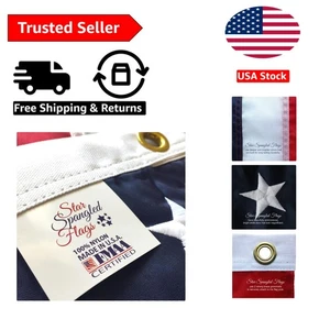 5x8 Nylon amerikanische Flagge - Made in USA mit gestickten Sternen & hellen Streifen - Bild 1 von 8