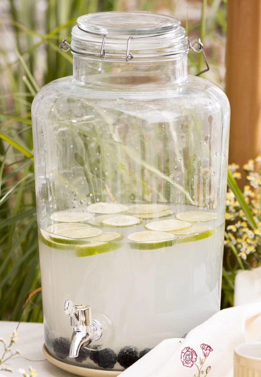 PEARL Retro-Getränkespender Aus Glas 3,5 Liter – Mit Zapfhahn, Ideal Für Partys & Garten