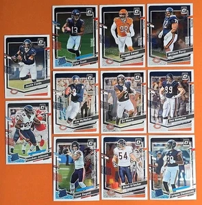 🟠🐻🔵 2023 DONRUSS OPTIC CHICAGO BEARS COMPLETE BASE TEAM SET (11 CARD LOT) 🐻 - Picture 1 of 12