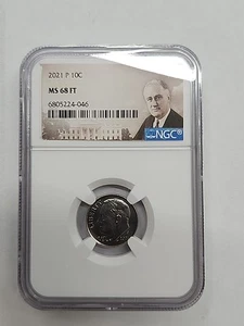2021 P Roosevelt Dime 10c NGC MS 68 FT Full Torch #6805224-046 - Picture 1 of 8