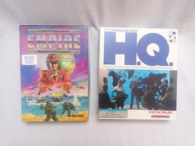 Vintage PC Games CIB: Microplay Command HQ 1990 IBM 1st Ed + Star Fleet Empire - Image 1 of 4