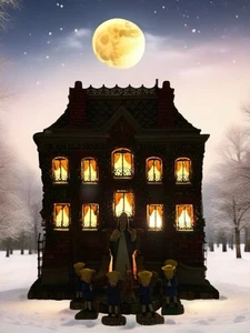 Libro de cuentos Dept 56 Village Madeline’s Old House edificio de Navidad con figuras B - Imagen 1 de 24