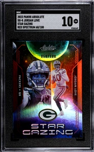 2023 Panini Absolute Jordan Love #SG-8 Star Gazing Red Spectrum /100 SGC 10 - Bild 1 von 2
