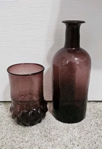Jarrón decorativo de vidrio artístico reciclado púrpura amatista - Imagen 1 de 4