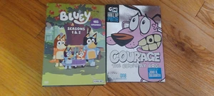 Bluey Seasons 1 & 2 / Courage the Cowardly dog Season One DVD Lot - Picture 1 of 1