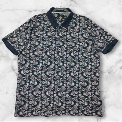 Camisa Polo Guinness Para Hombre Talla XL Paisley Estampado Tucán Manga Corta Azul Marino Foto 1 de 4