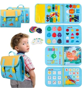 Zaino Tavola Sensoriale Occupata Montessori Giocattoli Attività Educative - Foto 1 di 12