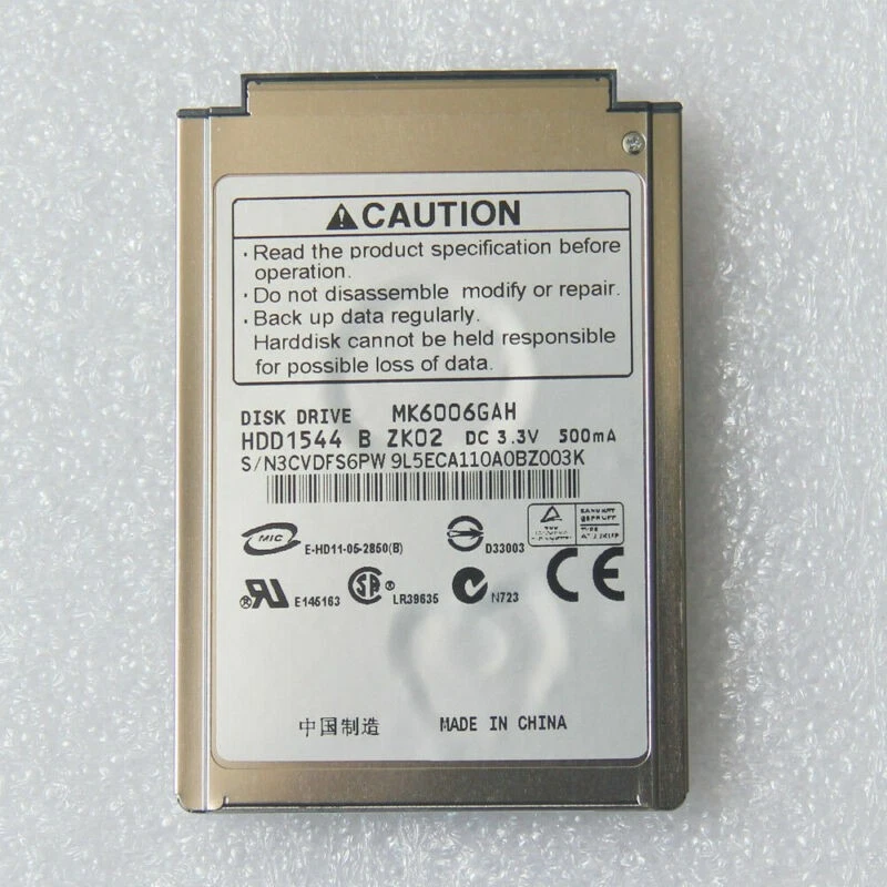 1.8" 60GB 8mm MK6006GAH 4200RPM CF HARD DISK DRIVE HDD - Image 1 of 1