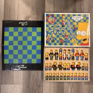 The Simpsons Vintage 3D Chess Set 1991 Board Game Complete - Picture 1 of 6
