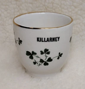 Killarney Carrigaline Pottery Ireland Shamrock Eierbecher Schnapsglas Irish Pottery - Bild 1 von 9