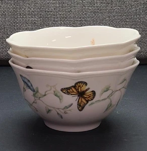 3 tazones de arroz Lenox Butterfly Meadow - Imagen 1 de 1