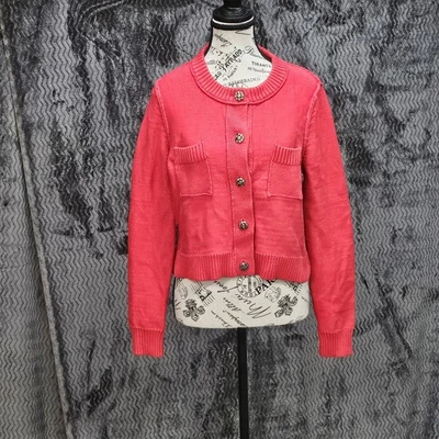 Free People Cardigan Sweater Womens S Holiday Festive Heritage Preppy Cottage - Image 1 of 4