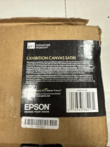 Epson S045252 44" x 40' 23 mil Exhibition Canvas - Satin White (1-Rl) New - Afbeelding 1 van 4