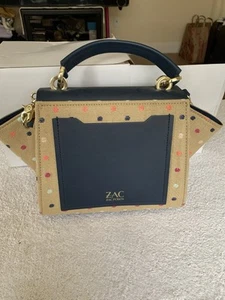 Zac Posen Eartha Iconic leather satchel shoulder hand Saddle Bag purse New! - Picture 1 of 9