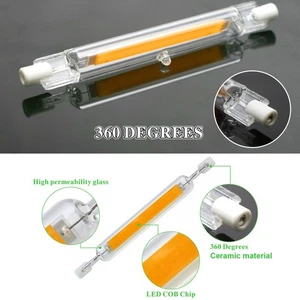 R7S LED 7W 15W 28W 78mm 118mm Lamp Dimmable Glass Tube Light Ceramic Bulb COB - Picture 1 of 16