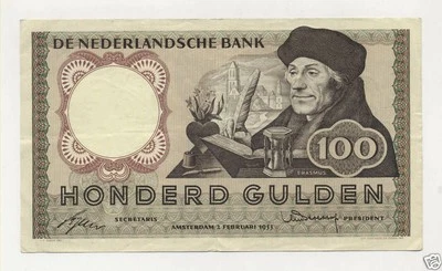 Netherlands 100 Gulden 2-2-1953 Pick 88 VF+ Circulated Banknote - Image 1 of 2