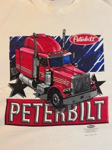 Camiseta blanca vintage Peterbilt Trucker talla XL puntada única 1994 hecha en EE. UU. - Imagen 1 de 9