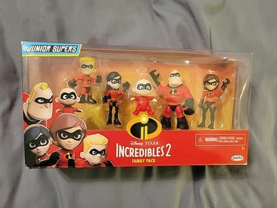 迪士尼皮克斯 Incredibles 2 ‘Junior Supers’ 家庭套装动作玩偶全新 2018  — 第 1/4 张图片