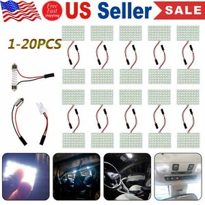 1~20x 48SMD COB White Panel LED T10 Car Interior Panel Light 12V Dome Lamp Bulbs - Picture 1 of 14