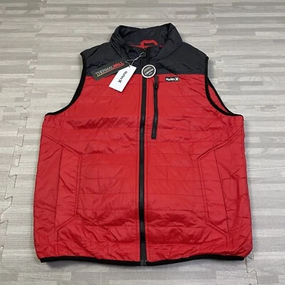 Chaleco Hurley Truckee Acolchado Térmico Pared LW Para Hombres M Rojo Negro Embalable $80 Foto 1 de 4