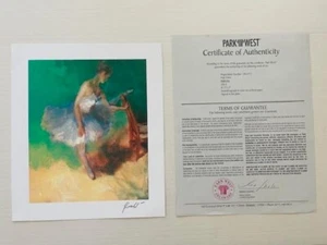 Ballerina by Hua Chen Seriolithograph 8 1/2 x 7" signed in the plate with defect - Picture 1 of 4