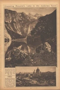 1922 Vienna Karlskirche Tyrol Australia Sepia Rotogravure Vintage Print - Picture 1 of 1