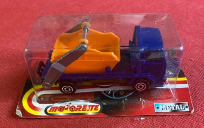 CAMION IMMONDIZIA ? METAL IN SCATOLA/BOX 1:55 Blu MAJORETTE Serie 200 Vintage - Immagine 1 di 4