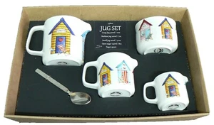 Beach Hut jugs, choice 3 sizes jug or sugar pot bowl 4/7/10oz or boxed set - Picture 1 of 1