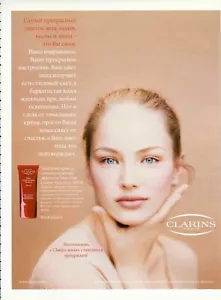 Anuncio impreso revista CLARINS Ruslana Korshunova años 2000 de colección raro 1p 2005 - Imagen 1 de 2