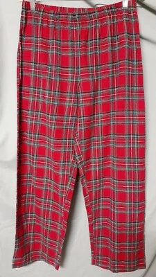 Pantalón de pijama Macys Family rojo verde salón a cuadros mediano 32 - 38" CINTURA Foto 1 de 4