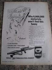 BUGLE THE STAINLESS STEEL EXHAUST SPIRALO HOLDINGS AG 1974 ADVERT A4 SIZE FILE G