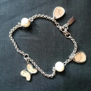 bracciale PRIMACLASSE im acciaio e perle - Foto 1 di 4