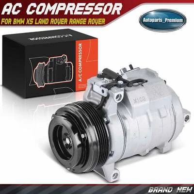 New AC Compressor with Clutch for BMW X5 E70 01-02 Land Rover Range Rover 10S17C - Image 1 of 4
