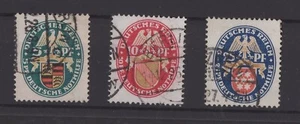 (WH23063) GERMAN REICH - 1926, MI 398/400, USED, CV € 32, SEE SCANS - Picture 1 of 1