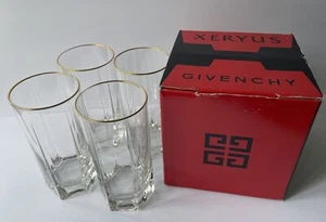 XERYUS 1993 GIVENCHY Set of Four Crystal Highball Glasses in Original Box - Picture 1 of 11
