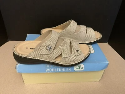 ¡Nuevo! Sandalias cómodas Finn Comfort Grenada Woody Champagne para mujer. Talla 39-US 8. Foto 1 de 4