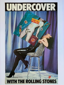 Original 1983 Rolling Stones Undercover Promo Poster 23” X 36” Music Man Cave - Picture 1 of 3