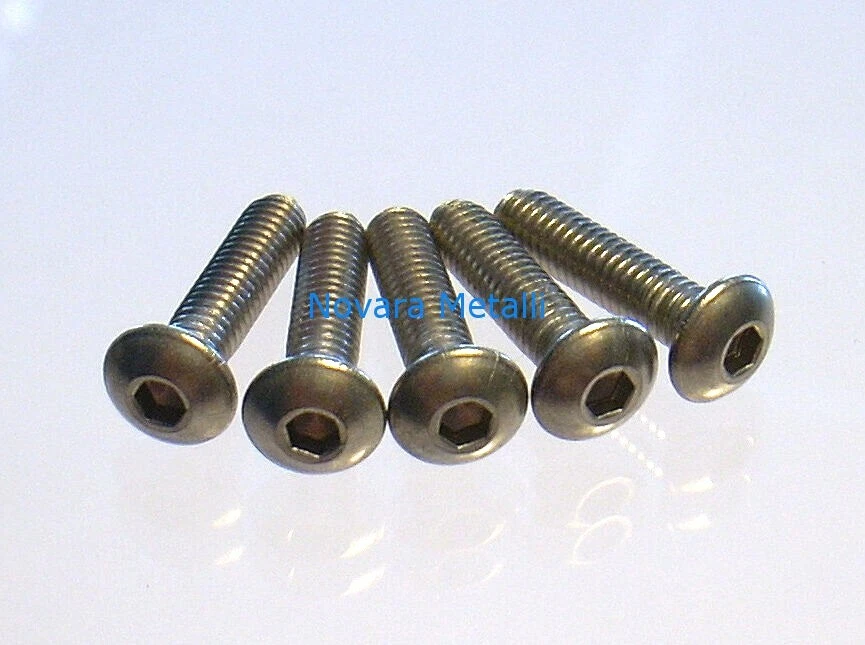 100 viti Brugola Testa Bombata M4x8 Inox ISO 7380 vis tornillos parafusos screws - Immagine 1 di 1