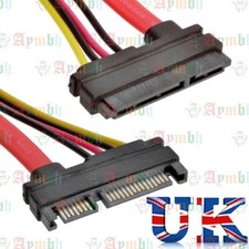 22 Pin 7 + 15 Male to Female Serial ATA SATA Data Power Combo Extension Cable UK