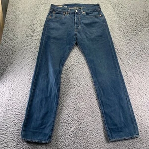 Levis 501 Jeans Mens 31x32 Blue Medium Wash Cotton Straight Denim - Picture 1 of 10