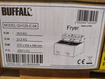 Buffalo Double Fryer 16ltr 5050984350580 - Bild 1 von 4