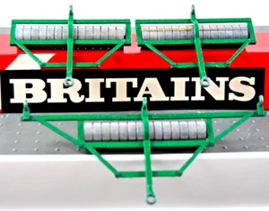 1976 BRITAINS 1:32 Farm 9554 GREEN 3 SECTION Die-Cast GANG ROLLER For TRACTORS - Picture 1 of 23